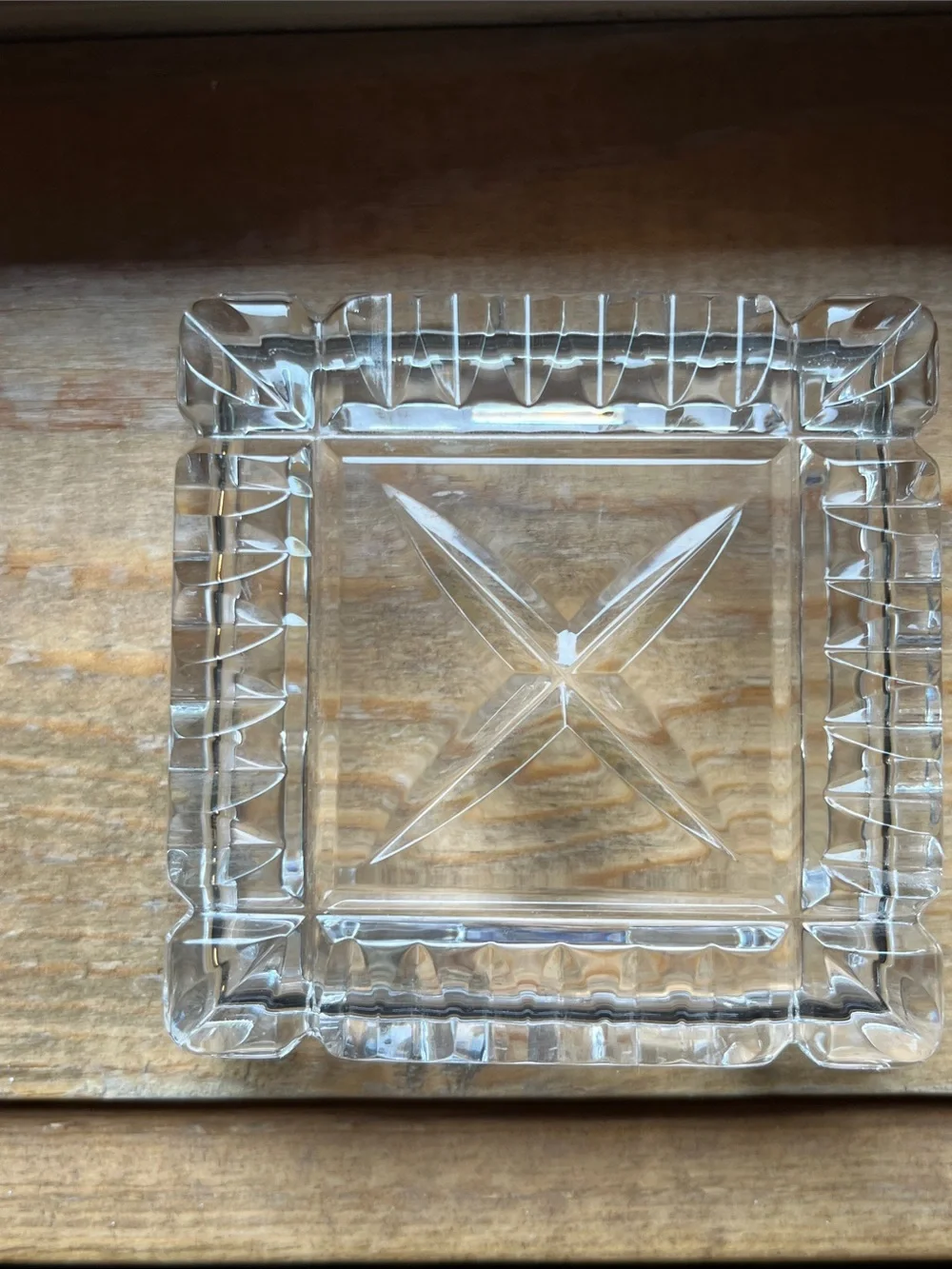 Irish Crystal Trinket Dish with Claddagh Etching
